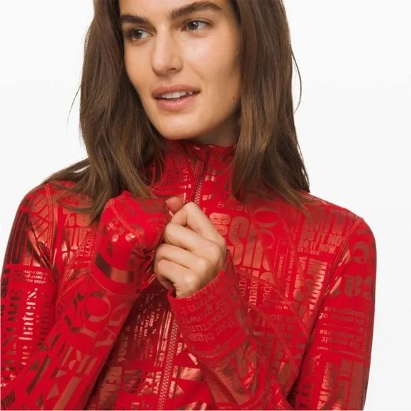 Lululemon Define Jacket 20YR Limited Edition Manifesto Foil Dark Red | Size: 6 - Picture 5 of 6